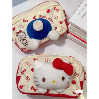 กระเป๋าดินสอ ขนาดใหญ่ จุของได้เยอะ ลายการ์ตูน Sanrio Hello Kitty น่ารัก เหมาะกับนักเรียน 2023