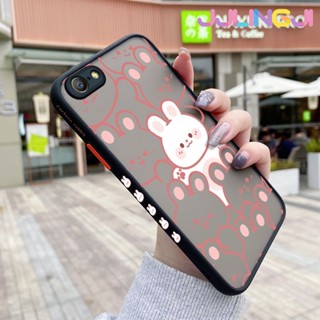 เคสโทรศัพท์มือถือ ซิลิโคน ใส กันกระแทก ลายการ์ตูนกระต่ายแฮปปี้ สําหรับ OPPO A57 2016 A39