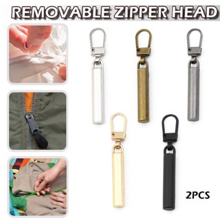 New 2pcs Universal Metal Zipper Pull Fixer Slider Puller Zip Head Replacement