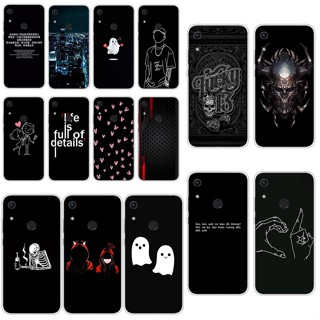 H10 Honor 8a เคส TPU นิ่ม ซิลิโคน ป้องกัน เคสโทรศัพท์ เคสโทรศัพท์ สีดํา