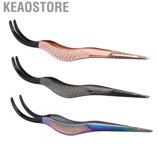 Keaostore Grip Eyelash Extensions Tweezer  Curved Jaw Tight Fit Easy To Use Save Effort Extension for Makeup Artist Home