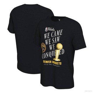 เสื้อยืดแขนสั้น พิมพ์ลายนักเก็ต NBA Denver Nuggets HQ1 2023 พลัสไซซ์ QH1