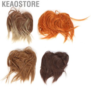 Keaostore Hair Bun Scrunchies  4pcs Heat Resistant High Temperature Synthetic Stylish Beautiful Tousled Hairpiece for Daily Use