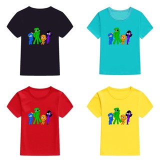 Mingyuan เสื้อยืดแขนสั้นลําลอง ทรงหลวม ลาย Rainbow Friends Chapter 2 Design 5 สําหรับเด็ก วัยรุ่น ทุกเพศ