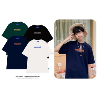 【2023】Nacturnal Logo Tee V1.0 100% Cotton Unisex T-Shirt Wide Sleeve  Local Brand