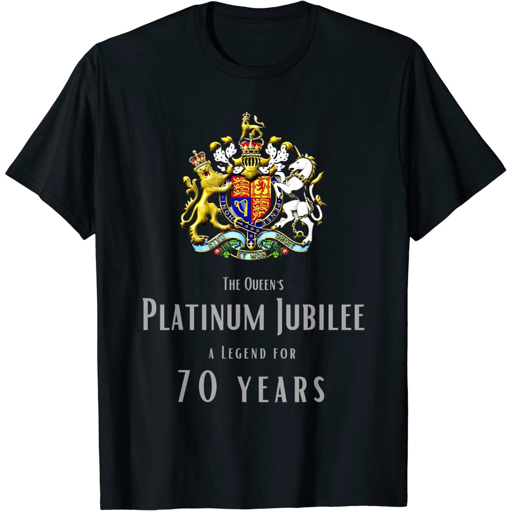 คลาสสิก เสื้อยืด British Queen Monarchy The Queens Platinum Jubilee