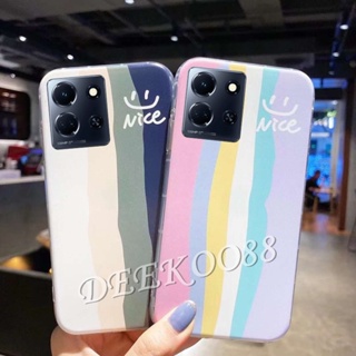 เคสโทรศัพท์มือถือคู่รัก TPU แบบนิ่ม สีรุ้ง เรียบง่าย สําหรับ Infinix Note 30 Pro VIP 30i Hot 30 Play 30i NFC FREE FIRE Smart 7 Plus HD 4G Zero 5G 2023