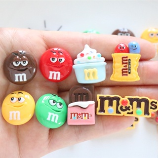 Jibbitz ช็อกโกแลต ลูกอม ช็อกโกแลต น่ารัก สําหรับ Crocs ไอศกรีม Jibitz Charm M&amp;M ถั่ว Crocs Jibbits ผู้ชาย รองเท้า อุปกรณ์เสริม DIY รองเท้า จี้ หมุด ตกแต่ง