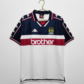 เสื้อกีฬาแขนสั้น ลายทีม Manchester City Jersey 1997/98 season ชุดเหย้า