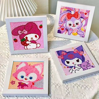 สติกเกอร์เพชร รูปสุนัข Sanrio Cinnamon แฮนด์เมด Diy ขนาด 17x22 ซม. สําหรับเด็ก