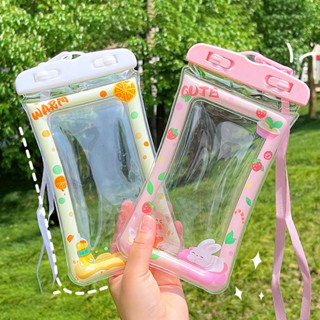 เคสโทรศัพท์มือถือ PVC กันน้ํา พร้อมกระเป๋าใส่โทรศัพท์ กันน้ํา สําหรับดําน้ําตื้น