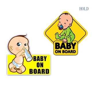 Ace สติกเกอร์ ลายโลโก้ Baby On Board สําหรับติดตกแต่งรถยนต์