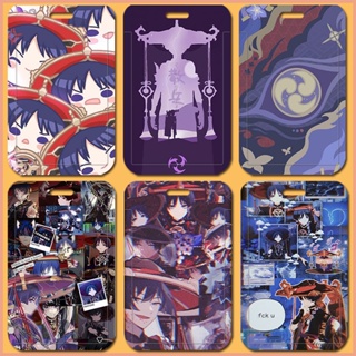 กระเป๋าใส่นามบัตร ลายการ์ตูนอนิเมะ Genshin Impact Scaramouche DIY สําหรับนักเรียน