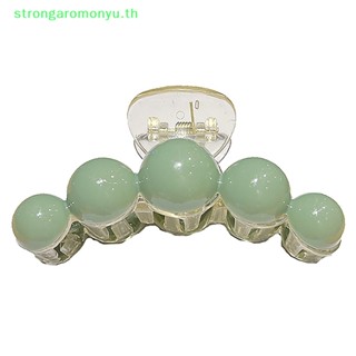 Strongaromonyu กิ๊บติดผม ลูกปัดพลาสติก ทรงกลม สีชมพู กันลื่น แข็งแรง เหมาะกับฤดูร้อน สําหรับผู้หญิง