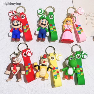 [highbuying] พวงกุญแจฟิกเกอร์ Super Mario Bros น่ารัก สร้างสรรค์ การ์ตูน กระเป๋า Ch อุปกรณ์เสริม สําหรับเด็ก ของขวัญวันเกิด ปาร์ตี้ พร้อมส่ง