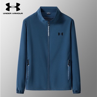 Under.armour เสื้อแจ็กเก็ต ผ้าเรยอน แบบบาง ระบายอากาศ ป้องกันรังสียูวี แห้งเร็ว UPF50 สําหรับผู้ชาย [M-5XL]