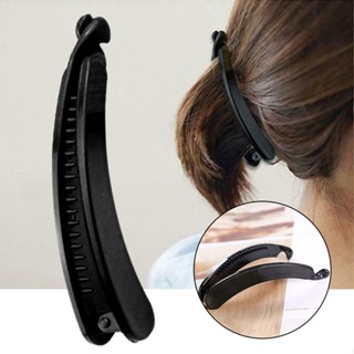 New 1pc Large Black Long Banana Clip Fish Clip Grips Ladies Accessory Hair Clip