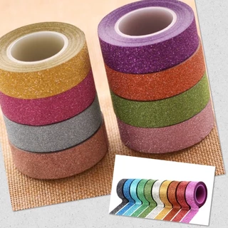 😋 เทปกลิตเตอร์ เทปกาวกากเพชร Glitter Tape ยาว 5 เมตร DIY เทปกาวกลิตเตอร์ เทปกากเพชร 😋