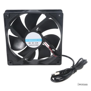 Iwo พัดลมระบายความร้อน 12x12x2 5 ซม. USB สําหรับคอมพิวเตอร์ PC CPU เราเตอร์ กล่องทีวี