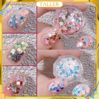 ✧Ready Stcok Nail Art Super Flash Sequin Canned Jewelry Dream Color Round Sequin Spring Summer Nail Decoration Manicure Tool For Nail Shop TALLER