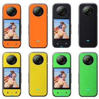 สติกเกอร์ฟิล์ม PVC ป้องกันรอยขีดข่วน ด้านหน้า และด้านหลัง หลากสี สําหรับ Insta360 One X3