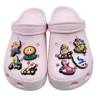 การ์ตูนเกมคอนโซล Jibbitz สําหรับ Crocs Super Mario Jibitz Charm Plant Mushroom Jibits Crocks สําหรับผู้หญิง รองเท้าอุปกรณ์เสริม จี้รองเท้า หมุดตกแต่ง