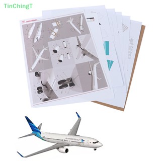 [TinChingT] โมเดลเครื่องบินกระดาษ 3D 1:100 Boeing 737-800 แฮนด์เมด DIY [ใหม่]