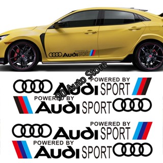 สติกเกอร์ตราสัญลักษณ์ ด้านซ้าย และขวา สร้างสรรค์ สําหรับตกแต่งรถยนต์ Audi Sport RS3 B6 TT A4 2 ชิ้น ต่อชุด