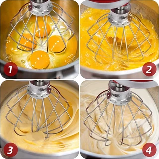 🔥ตะกร้อตีไข่ สเตนเลส 5QT และตะกร้อตีครีม 6QT แบบเปลี่ยน สําหรับเครื่องผสมอาหาร Kitchenaid