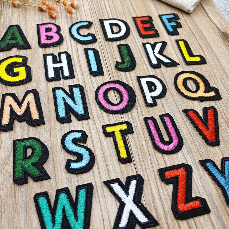 IOP 00 - ตัวรีด ตัวปัก กาวในตัว ตัวเลข 0 - 9 ตัวอักษร A - Z งาน DIY ตัวรีดติดผ้า รีดติดเสื้อ Iron on