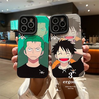 เคสโทรศัพท์มือถือ ป้องกันเลนส์ ลายอนิเมะ ONE PEICE Luffy สไตล์ญี่ปุ่น สําหรับ IPhone 14 13 12 11 Pro Max SE2020 X XR Xs Max 7 8 Plus