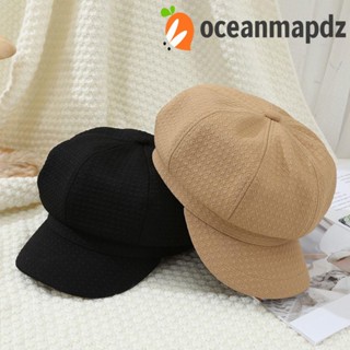 OCEANMAPDZ หมวกเบเร่ต์ หมวกแก๊ป เข้ากับทุกการแต่งกาย สไตล์อังกฤษ วินเทจ สีกากี สําหรับผู้หญิง