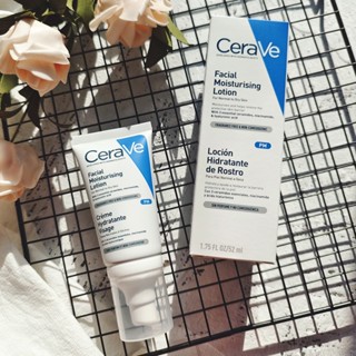 ซราวี Cerave PM Facial Lotion Moisturising 52ml ให้ความชุ่มชื้นแก่ผิว มอยซ์เจอร์ไรซิ่ง โลชั่นบำรุงผิวหน้า