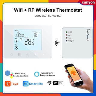 Smart Wifi Thermostat Wall Floor Heating Gas Temperature Controller App Remote Control รองรับการควบคุมด้วยเสียงผ่าน Google Home Amazon Alexa canyon