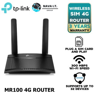 COINSคืน15%⚡FB9JMZV6⚡ TP-LINK MR100 4G ROUTER WIRELESS N300 V.1.20 เร้าเตอร์ใส่ซิม รองรับ 4G เครือข่ายในไทย รับประกัน...