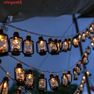 ELEGANT สายไฟหิ่งห้อย LED สีน้ํามันก๊าด สไตล์เรโทร สําหรับตกแต่งงานปาร์ตี้