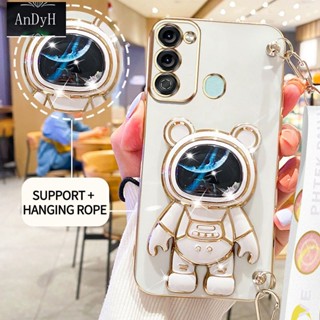 Andyh เคสโทรศัพท์มือถือ ลายนักบินอวกาศ 3D พร้อมสายคล้อง สําหรับ infinix Itel Vision 3 Itel S17 P38