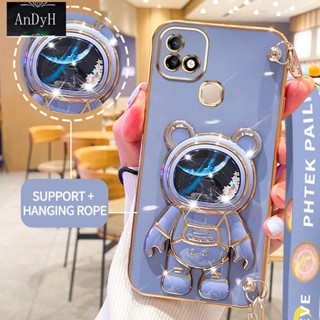 Andyh เคสโทรศัพท์มือถือ ลายนักบินอวกาศ 3D พร้อมสายคล้อง สําหรับ infinix Smart 5 Pro Hot 10i