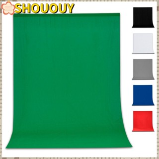 SHOUOUY ผ้าฝ้ายแท้ ฉากหลังสตูดิโอถ่ายภาพ สีเขียว สีขาว สีดํา