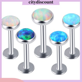 &lt;citydiscount&gt; ต่างหูสตั๊ด โอปอลเทียม เครื่องประดับเจาะร่างกาย สําหรับผู้ชาย ผู้หญิง 1 ชิ้น