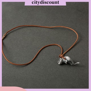 &lt;citydiscount&gt; สร้อยคอโช้กเกอร์ รูปแมว สีเงิน สไตล์วินเทจ สําหรับคู่รัก