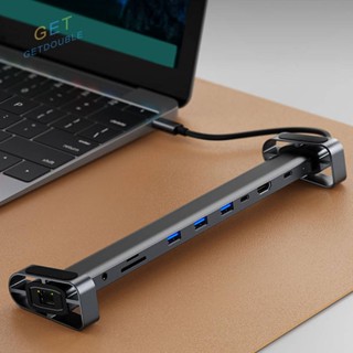 [Getdouble.th] อะแดปเตอร์ USB C 10-in-1 100W PD RJ45 สําหรับ Macbook Huawei [Getdouble.th]