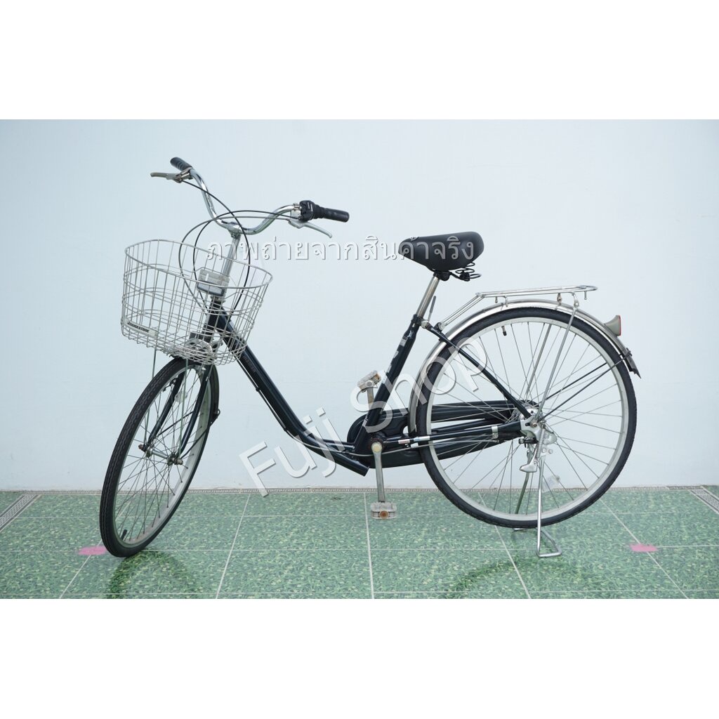 จักรยานแม่บ้านญี่ปุ่น - ล้อ 24 / 26 นิ้ว - มีเกียร์ - สีดำ [จักรยานมือสอง]