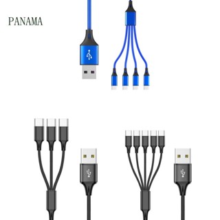 Nama สายชาร์จ USB 3 4 5 in 1 หลายพอร์ต พร้อมตัวเชื่อมต่อ Type C