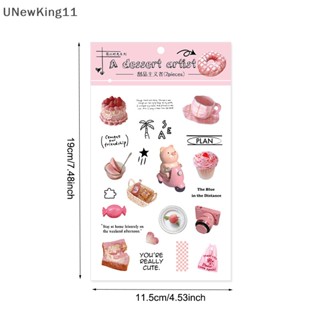 Unewking สติกเกอร์โปสเตอร์ ลายอาหารหวาน สร้างสรรค์ สําหรับตกแต่ง 2 แผ่น