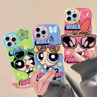 Cartoon เคสพาวเวอร์พัฟเกิร์ล Casing Realme 10 9Pro+ 5G 9 4G C53 C55 C30S C33 C31 C35 Narzo 50A Prime C21 C21Y C25Y C20 C11 2020 2021 5 5i 5s 6i C2 C1 2 Pro U1 The Powerpuff Girls blossom bubbes Cute Wave Edge Fine hole Airbag Shockproof Phone Case BW 69