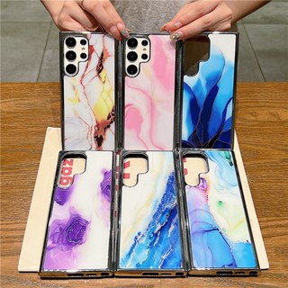 เคสโทรศัพท์มือถือ ลายหินอ่อน สีสันสดใส สําหรับ Samsung S21 S22 S23 Ultra S22+ S23 Plus