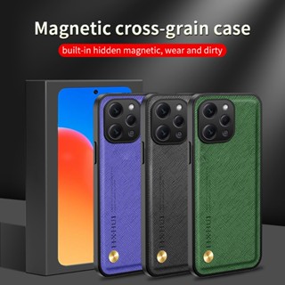 For Xiaomi Redmi 12 4G 12C 11A Shockproof Cover Luxury Leather Cross pattern Casing Magnetic shell