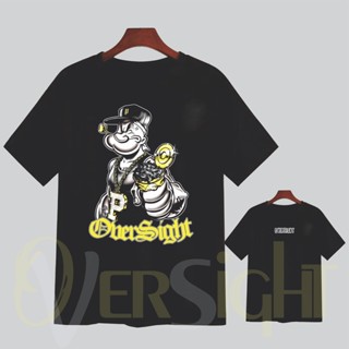 เดือน  เสื้อยืดลําลอง ผ้าฝ้าย แขนสั้น พิมพ์ลาย  OVERSIZE POPEYE COMBED 24S สําหรับผู้ชาย ผู้หญิง_03 S-5XL