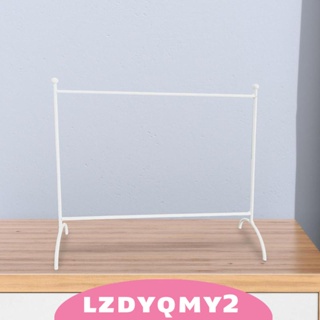 [Lzdyqmy2] ราวแขวนเสื้อผ้า เฟอร์นิเจอร์เหล็ก สําหรับตุ๊กตา สเกล 1/6 1/12